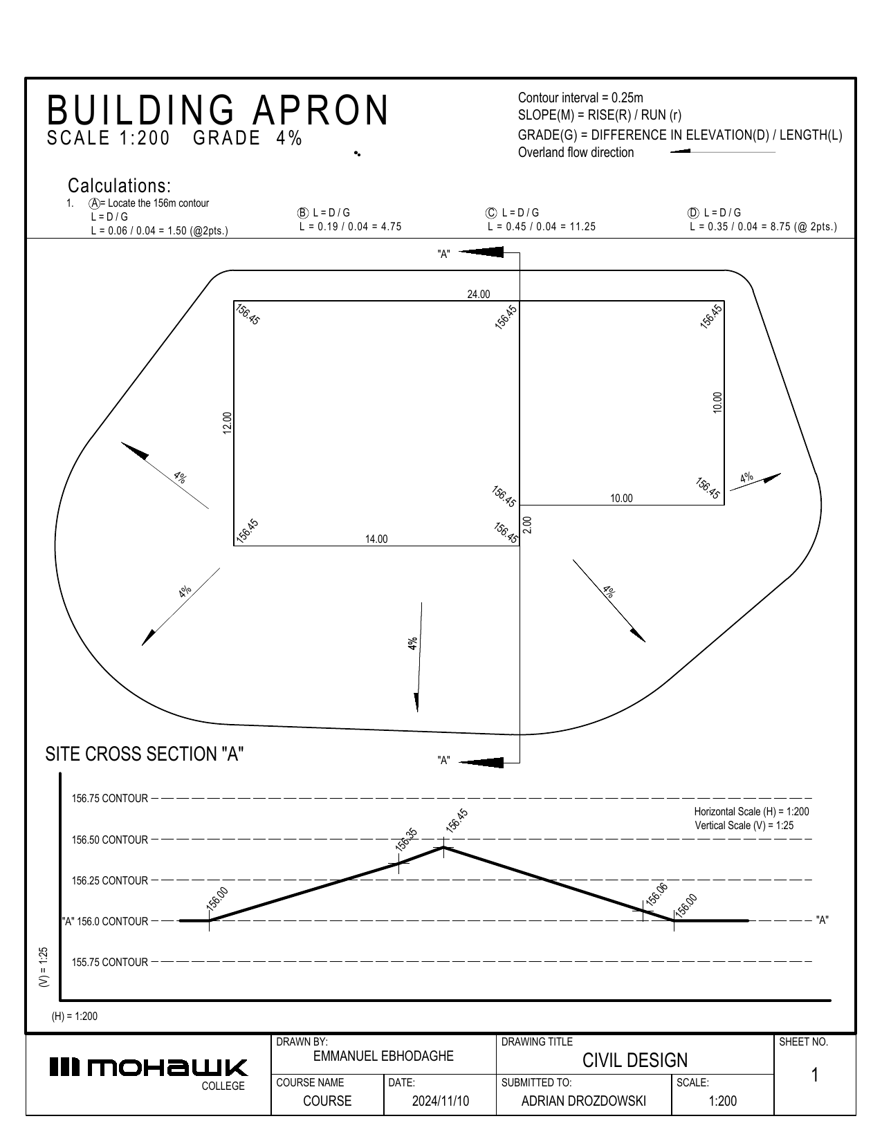 Site Grading & Cross Section Design